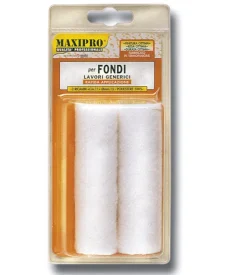 Rulli-Minirulli-Pertiche-2 ricambi minirullo poliestere bianco 11 cm.