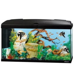 Ferplast Acquariologia-Acquario capri 80 nero con led - 80 x 31.5 x h 46.5 cm, 100 l -