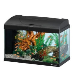 Ferplast Acquariologia-Acquario capri 50 nero con led - 52 x 27 x h 36 cm, 40 l -