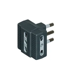 Bticino Adattatore tris 3 p.bip.16 a grigio - . Discount