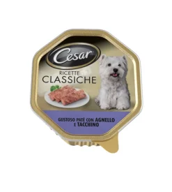 Alimento umido per cani cesar "ricette classiche" con agnello e tacchino 150 gr Outlet