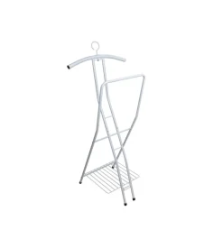 Appendiabito da terra verniciato bianco, 42x47x113 cm New