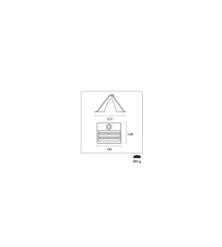 Applique arcadia 3.2 bianco - applique con pannello solare - 3.2 w 400 l