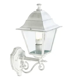 Applique "old " verso l'alto bianco e argento, e27 Discount