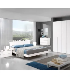Armadio 4 ante "giotto" bianco graffiato 173x54x240 cm Online