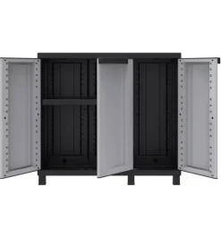 Armadio in resina basso "twist black 102b", 102x39x91,5h cm New
