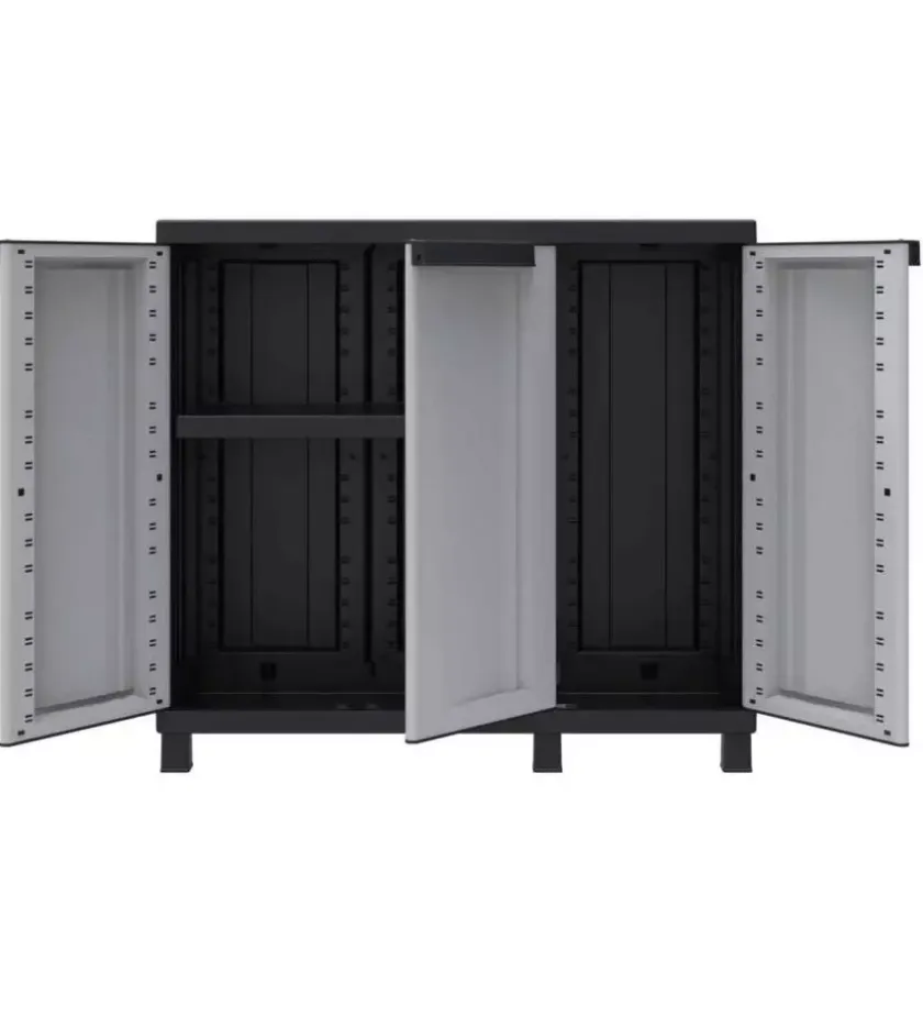 Armadio in resina basso "twist black 102b", 102x39x91,5h cm New