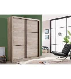 BellaHome Armadio "madrid" 2 ante scorrevoli  quercia, 166x60x215 cm Outlet