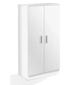 Armadio scarpiera bianca con 2 ante, 55x108x36 cm Sale