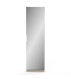 Armadio scarpiera quercia con anta a specchio, 50x20x180 cm Online