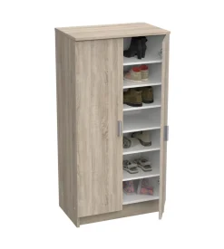 Armadio scarpiera quercia con 2 ante, 54,6x108x35,3 cm Outlet
