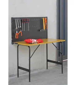 Valex Officina E Garage-Banco da lavoro richiudibile con pannello - 117x60x145 cm