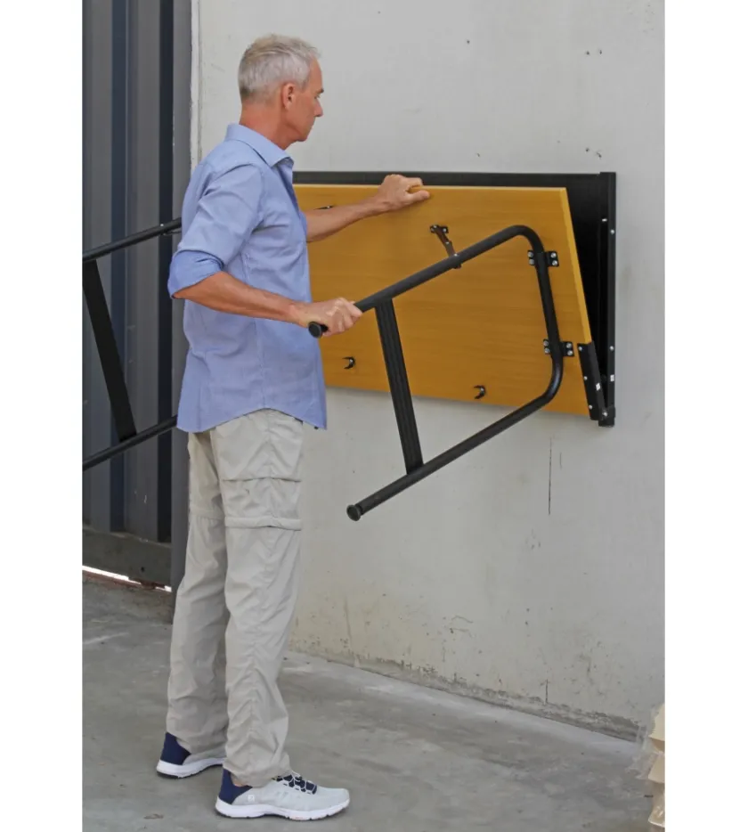 Valex Officina E Garage-Banco da lavoro richiudibile con pannello - 117x60x145 cm