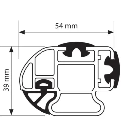 Nordrive Barra portatutto alluminio - 150 cm  n10040 Outlet