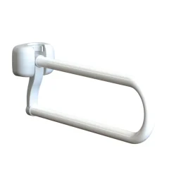 Accessori Bagno-Barra ribaltabile in acciaio laccato, 80 cm
