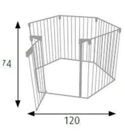 Barriera di sicurezza per bambini armonia in metallo verniciato colore bianco 120x74 cm Best