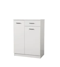 Base doppia bianco lucido, 60x80x34 cm