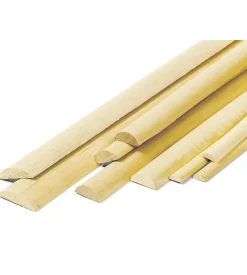 Bastoni mezzo tondi in legno di kotò 5 x 10 x 2450 mm New
