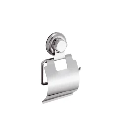 Accessori Bagno-Bestlock supporto per carta igienica con fissaggio a ventosa.