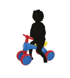 Bici pedagogica per bambini quad con 4 ruote, colore blu Outlet