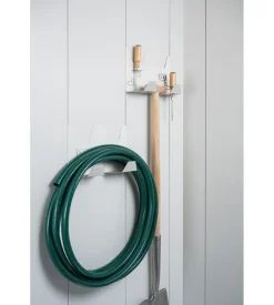 Biohort 2 pezzi ganci porta attrezzi per casetta da giardino neo, grigio/bianco Clearance