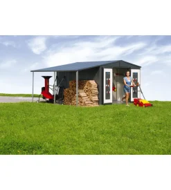 Biohort - tettoia per casetta europa misure 6 - 7 argento metallizzato Online
