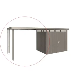 Biohort tetto laterale casetta highline mis. h4 grigio quarzo Outlet