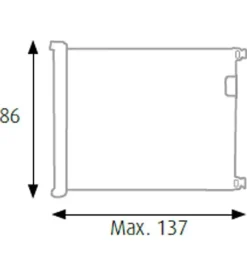 Cancelletto di sicurezza per bambini armonia "bimbi roller" riavvolgibile colore bianco in abs e pvc 137x86 cm Hot