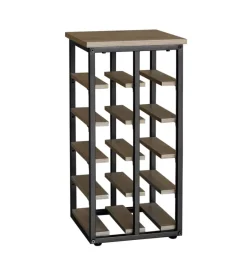 Cantinette Portabottiglie-Cantinetta metallo nero, 30x30x60 cm
