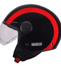 Casco moto sparco sp601 nero/rosso tg.s