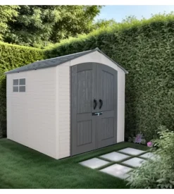 Lifetime Casette Da Giardino-Casetta da giardino in resina grigio 214x214x227 cm