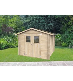 Alce Casetta in legno da giardino "hobby" in abete 248x248x217 cm Online