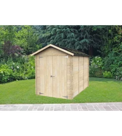 Alce Casetta in legno da giardino "fiamma" in abete 178x273x226 cm Hot