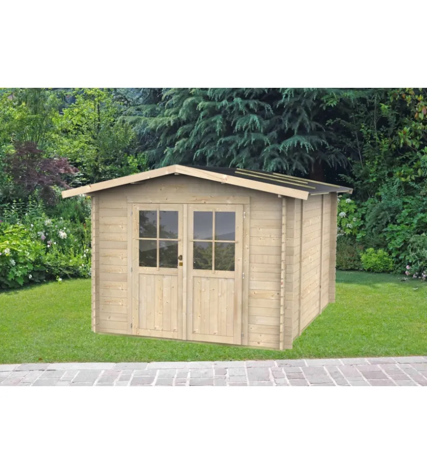 Alce Casetta in legno da giardino "opera" in abete 296x249x219 cm Online