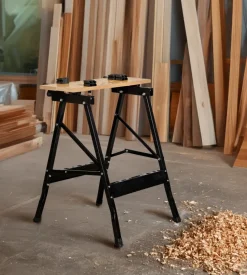Cavalletto banco da lavoro in metallo, portata massima 100 kg - 60.5x65xh76 cm Best