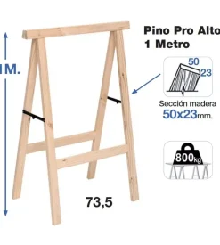 Cavalletto in pino professionale - 73,5 x 100 cm. Hot