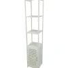 Colonna con anta e 3 ripiani bianca, 30x30x156 cm Best