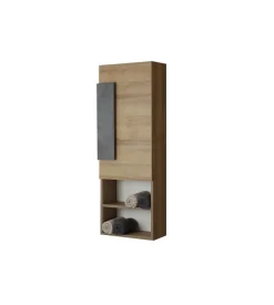 Colonna pensile sospesa "urban" con anta e vano, 45x26x135 cm New