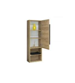 Colonna pensile sospesa "urban" con anta e vano, 45x26x135 cm New