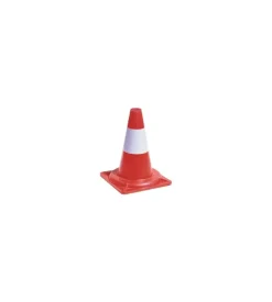 Cono segnaletico bianco e rosso - h.30 cm. New