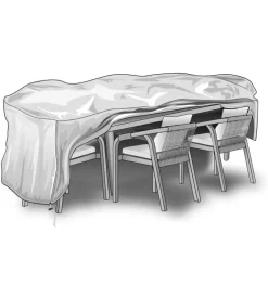 Verdemax Attrezzatura Giardinaggio-Copertura per mobili da giardino "special" in poliestere, 110x240x80 cm