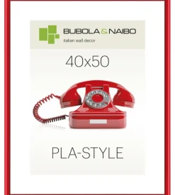 Bubola&Naibo Decorazione Pareti-Cornice in plastica colore rosso "pla-style" - 40 x 50 cm