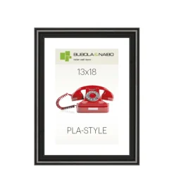 Bubola&Naibo Decorazione Pareti-Cornice in plastica colore nero "pla-style" - 13 x 18 cm