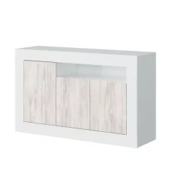 Credenza "baltik", 144x42x87cm, bianco Clearance