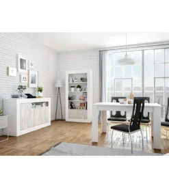 Credenza "baltik", 144x42x87cm, bianco Clearance
