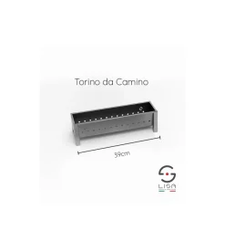 Lisa Cuocispiedini "torino camino" in ferro alluminato 39x16x13,5 cm Clearance