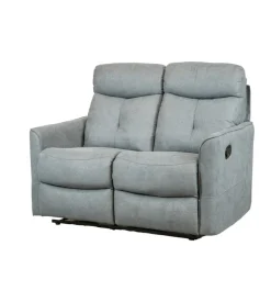 BellaHome Divano 2 posti "mia" con recliner manuale grigio antracite 127x90x101 cm Clearance