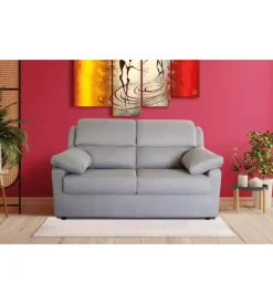 BellaHome Divani-Divano 2 posti maxi "firenze" grigio tessuto sfoderabile e antimacchia, 170x95x93 cm