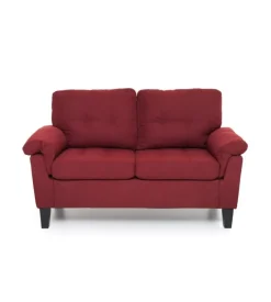 Divano "denver" 2 posti tessuto rosso, 145x95x78 cm Sale