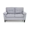 Divano "denver" 2 posti tessuto grigio, 145x95x78 cm Hot